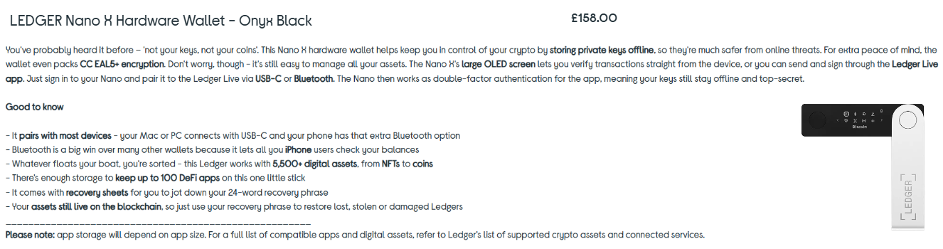 Edited screenshot of Ledger Nano X copy